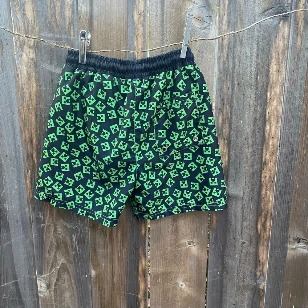 Boys Minecraft swimming shorts size 7-8 years
